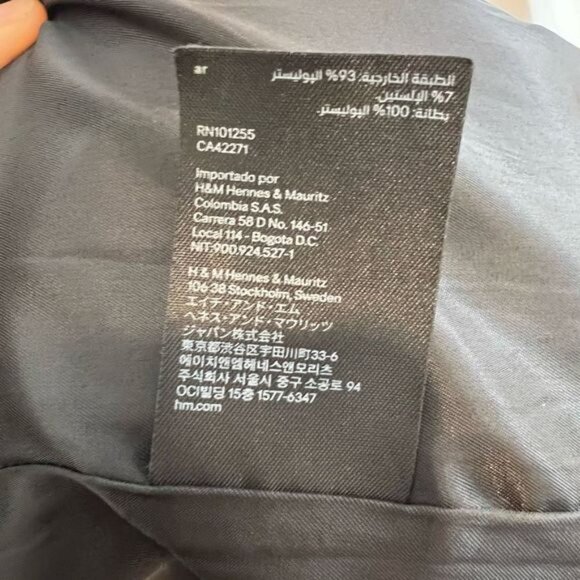 H&M Workwear Women’s Size 6 Black Full Zip Jacket Coat Professional Chic - Picture 9 of 12